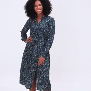 Joules Aurelie Long Sleeve Midi Shirtdress, US Size 10,  100% viscose